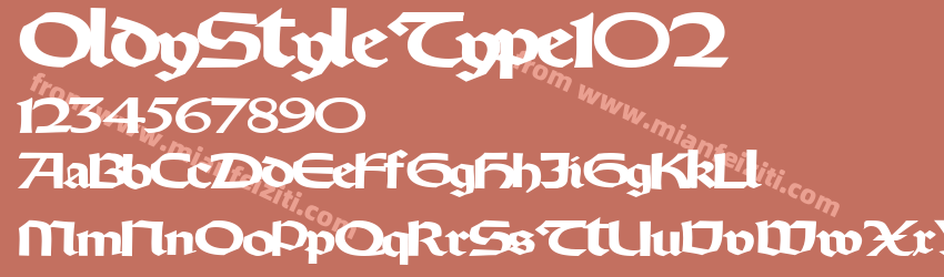OldyStyleType102字体预览