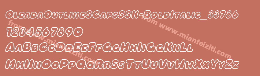 Oleada OutlineS CapsSSK Bold Italic_33786预览图1