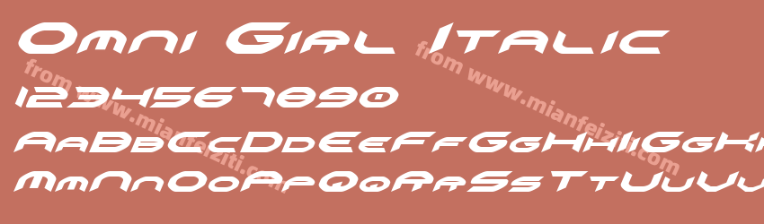 Omni Girl Italic预览图1