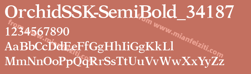 OrchidSSK-SemiBold_34187字体预览