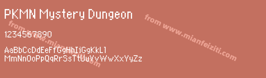 PKMN Mystery Dungeon字体预览