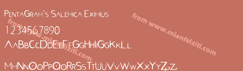 Penta Gram’s Salemica Eximius Regular预览图1