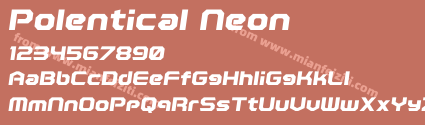 Polentical Neon Bold Italic预览图1