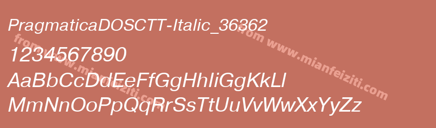 PragmaticaDOSCTT Italic预览图1