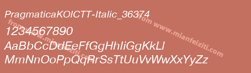 PragmaticaKOICTT Italic预览图1