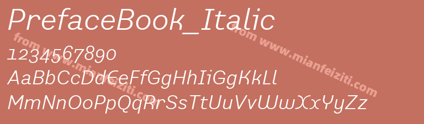 Preface Book Italic预览图1