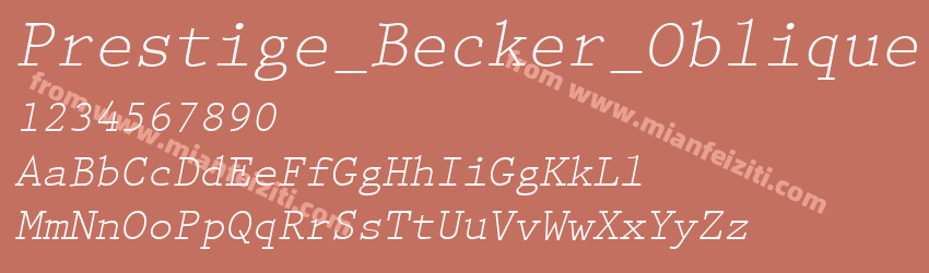Prestige_ Becker_ Oblique预览图1