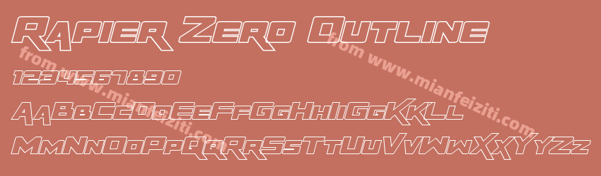 Rapier Zero Outline Italic预览图1