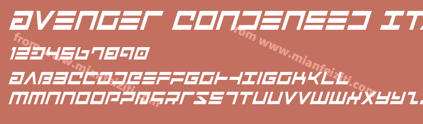 Avenger Condensed Italic预览图1