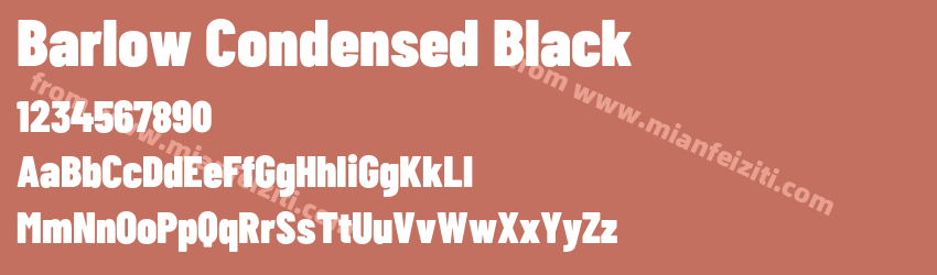 Barlow Condensed Black字体预览