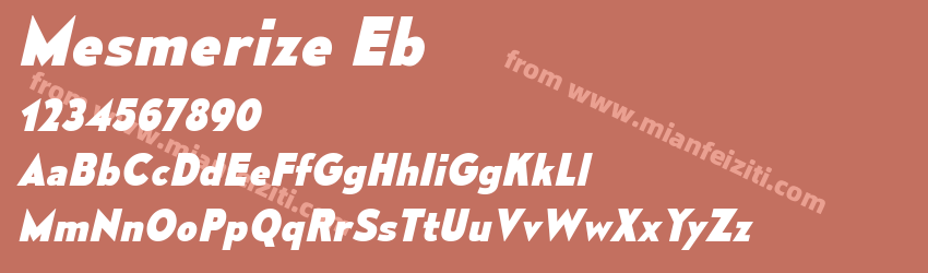 Mesmerize Eb字体预览