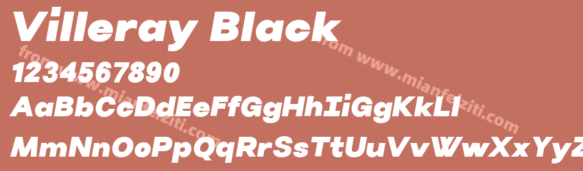 Villeray Black Italic预览图1