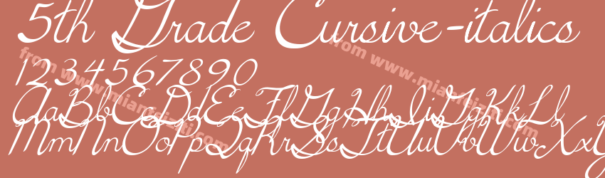 5th Grade Cursive italics预览图1