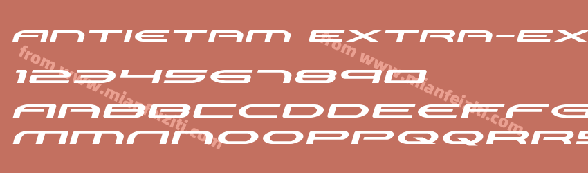 Antietam Extra Expanded Italic预览图1