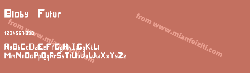 Bloby Futur Regular预览图1