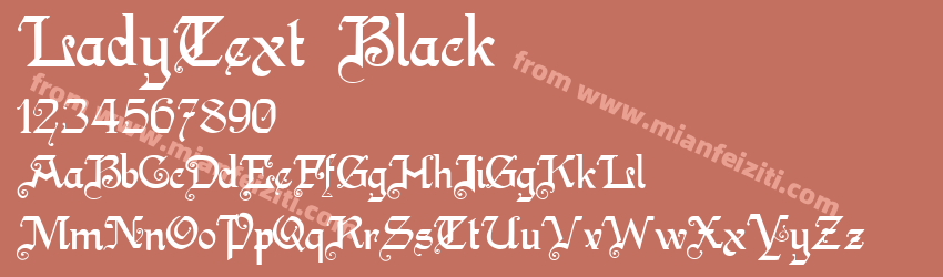 Lady Text Black预览图1