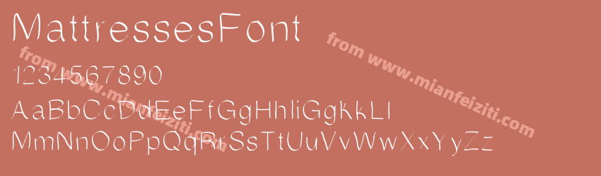 Mattresses Font预览图1