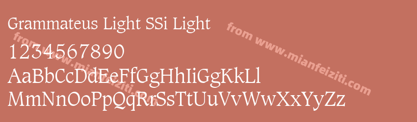 Grammateus Light SSi Light字体预览