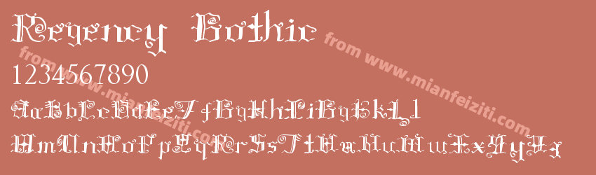 Regency Gothic字体预览
