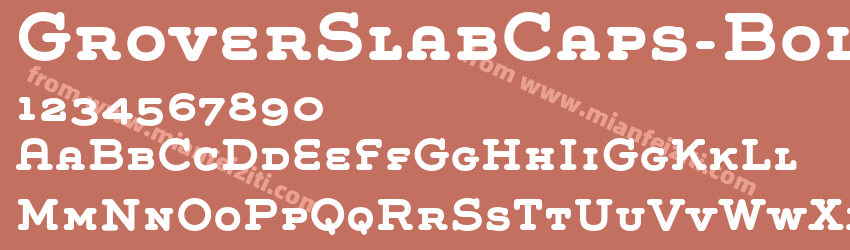 Grover Slab Caps Bold预览图1