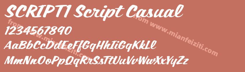 SCRIPT1 Script Casual字体预览