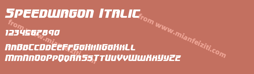 Speedwagon Italic预览图1