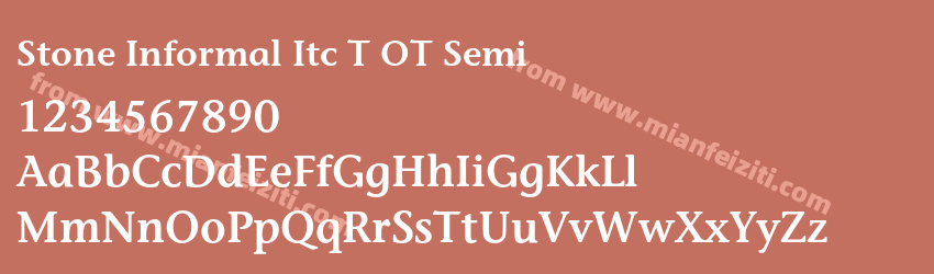 Stone Informal Itc T OT Semi字体预览