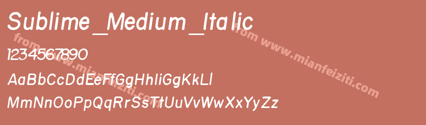 Sublime Medium Italic预览图1