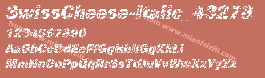 Swiss Cheese Italic预览图1