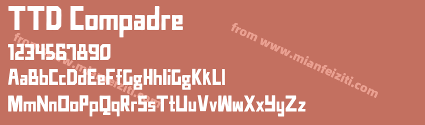 TTD Compadre字体预览