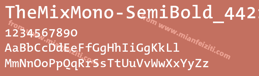 TheMixMono-SemiBold_44212字体预览