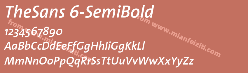 The Sans Semibold Italic预览图1