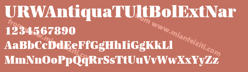 URW AntiquaT Ultr Bold Extr Narr预览图1