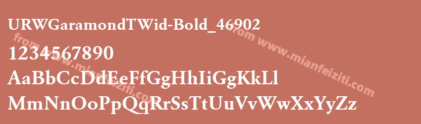 URW GaramondT Wid Bold_46902预览图1