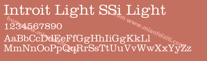 Introit Light SSi Light字体预览