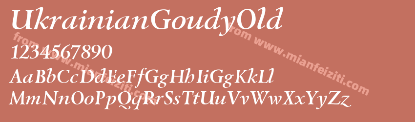 Ukrainian Goudy Old Bold Italic预览图1