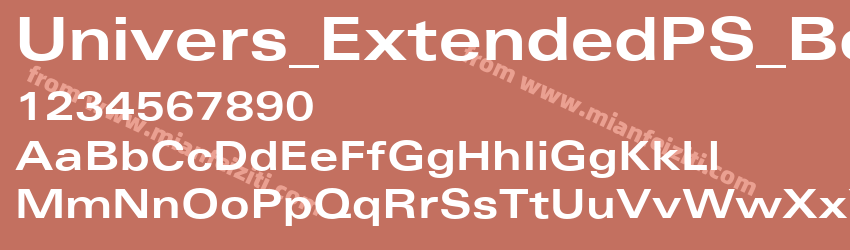 Univers ExtendedPS Bold预览图1