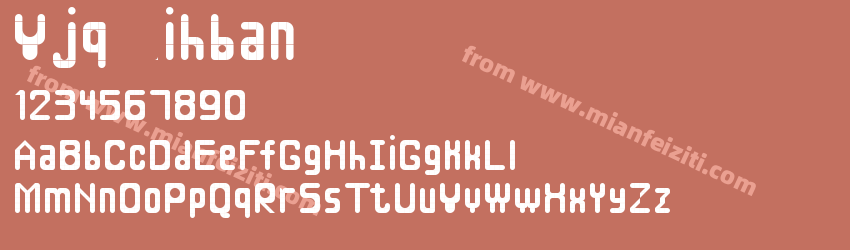 Vjq ihban Regular预览图1
