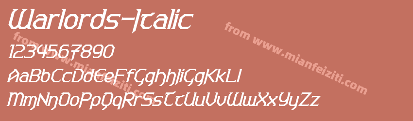 Warlords Italic预览图1