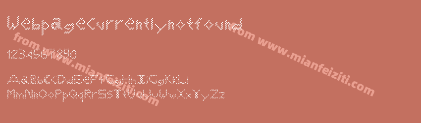 Webpagecurrentlynotfound Regular预览图1