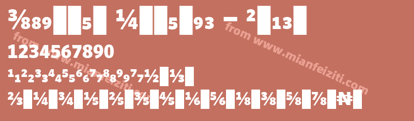 Whitney Numeric Black预览图1