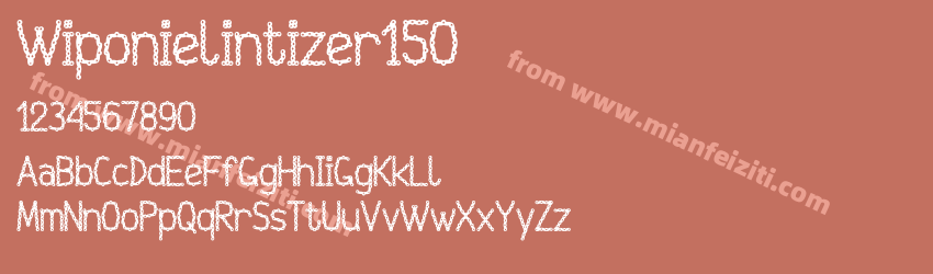 Wiponielintizer150字体预览