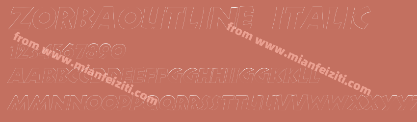 Zorba Outline ItalicSWFTE预览图1