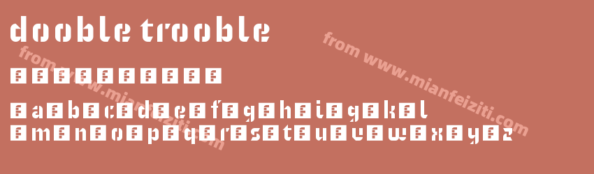 dooble trooble Regular预览图1