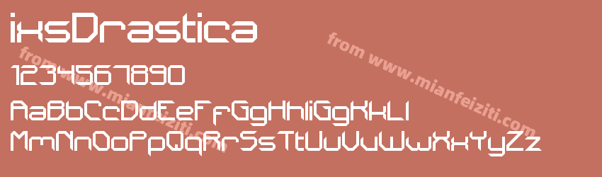 ixsDrastica字体预览