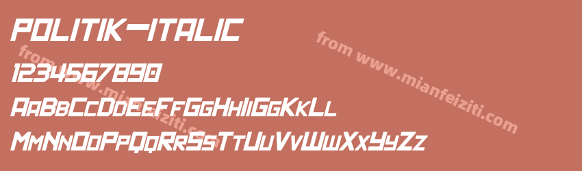 Politik Italic预览图1
