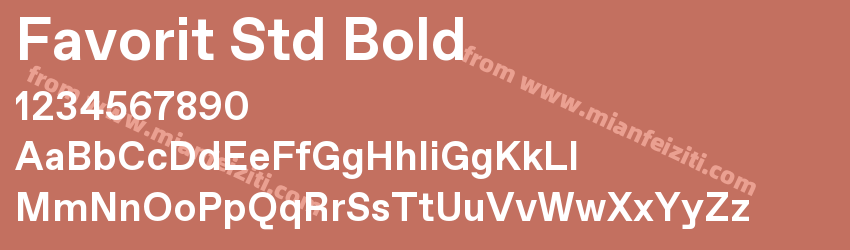 Favorit Std Bold字体预览