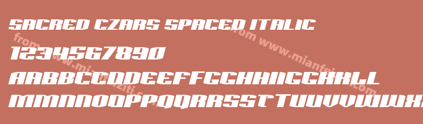 Sacred Czars Spaced Italic预览图1