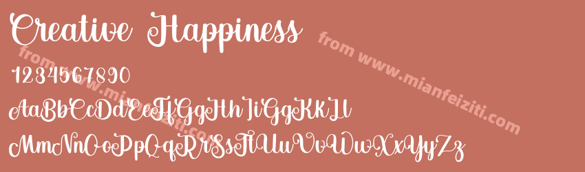 Creative Happiness字体预览