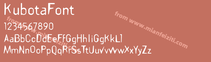 Kubota Font预览图1